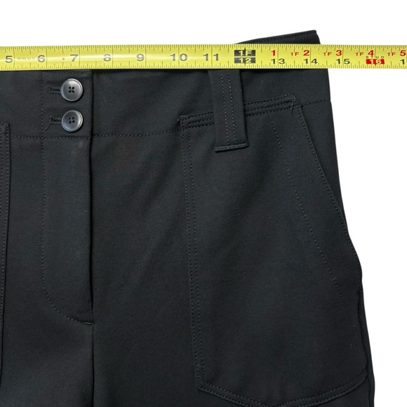 Anthropologie Maeve The Naomi Ponte Wide-Leg Flare Pants Size 6 Black - Picture 9 of 12